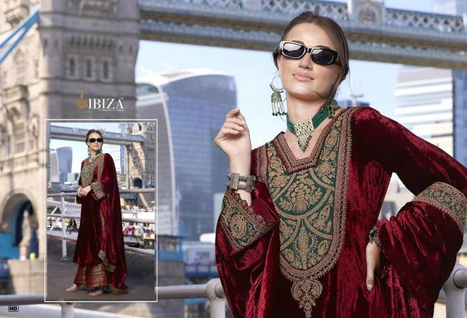 Delhi 6 Dobara By Ibiza Viscose Velvet Embroidery Salwar Kameez Suppliers In India